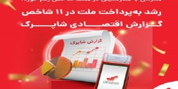 رشد «به‌پرداخت ملت» در ۱۱ شاخص گزارش اقتصادی شاپرک