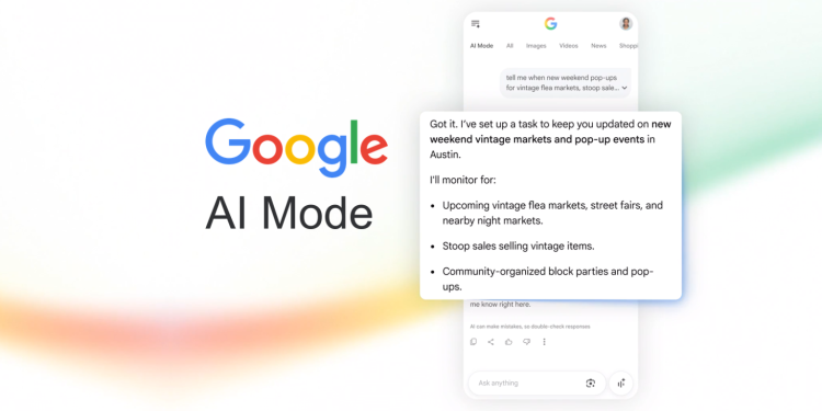 گوگل قابلیت پایش اطلاعات در AI Mode را برای همه کاربران جهان فعال کرد